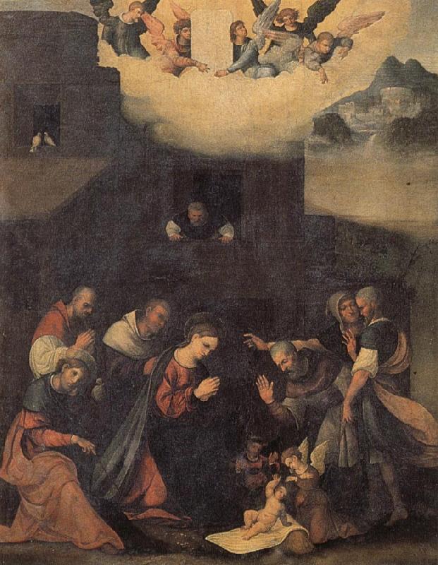 MAZZOLINO, Ludovico The Adoration of the Shepherds oil painting image